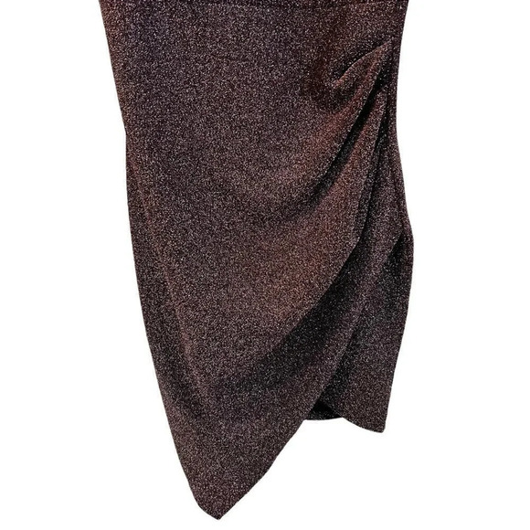 Windsor Dress Size Medium Pink and Black Sparkle Spaghetti Straps Side Slit - Picture 5 of 8